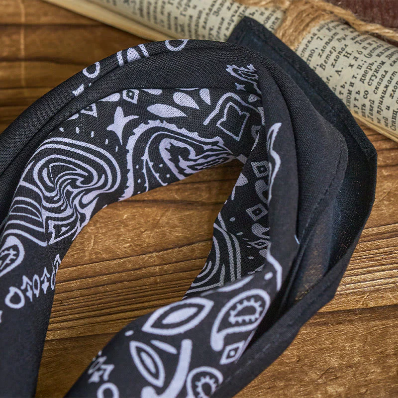 Hexagram Round Button Cashew Printed Pocket Square - Image 19