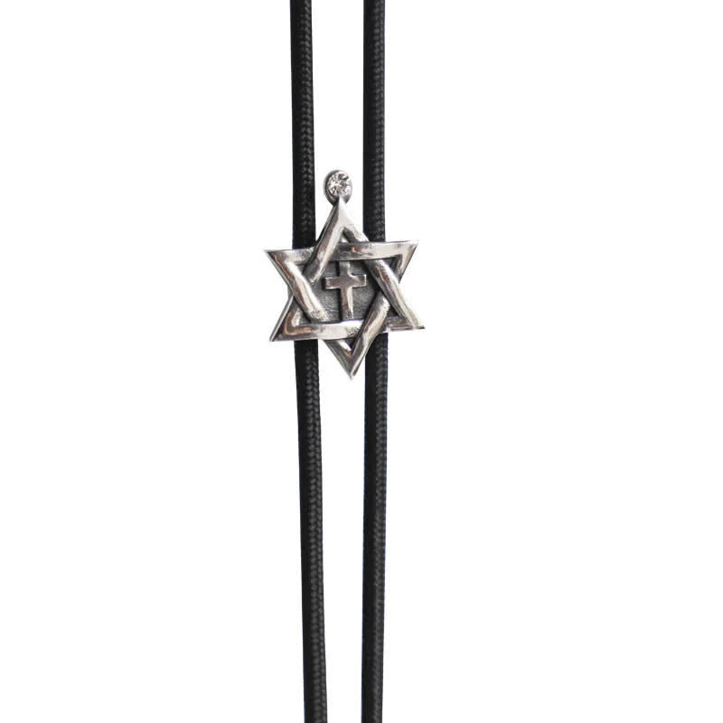 Lucky Charm Hexagram Star Bolo Tie - Image 6