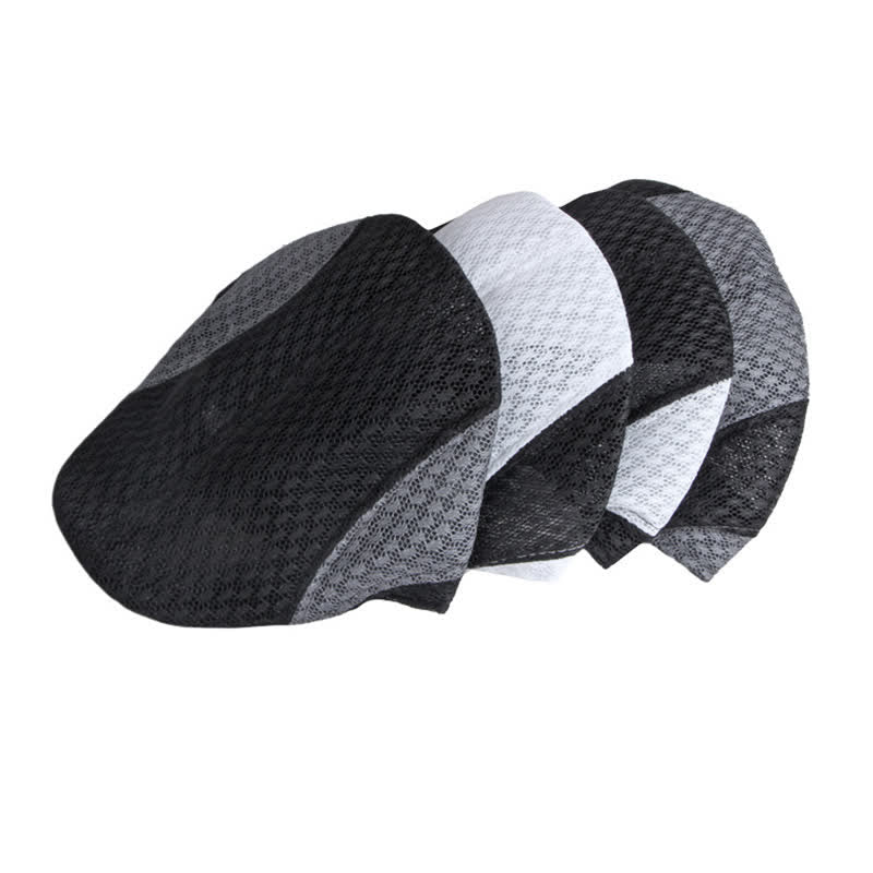 Hollow Out Mesh Summer Black White Flat Beret Hat - Image 10