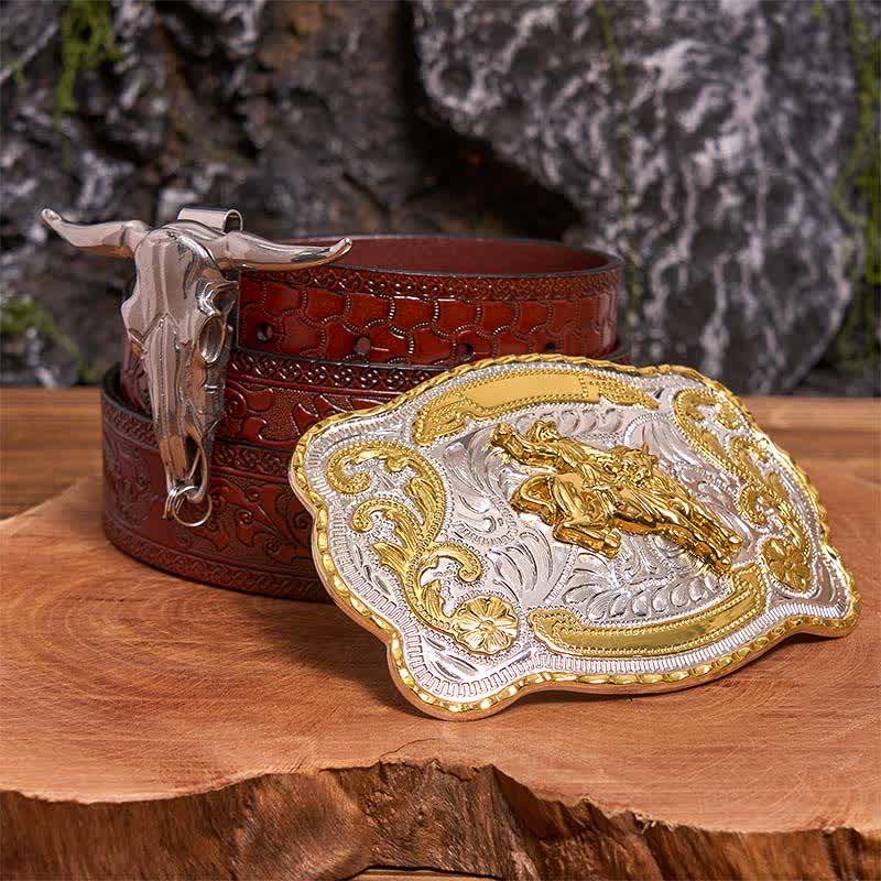 Horse Riding DIY Belt Buckle Longhorn Bull Pendant Bundle Set - Image 8
