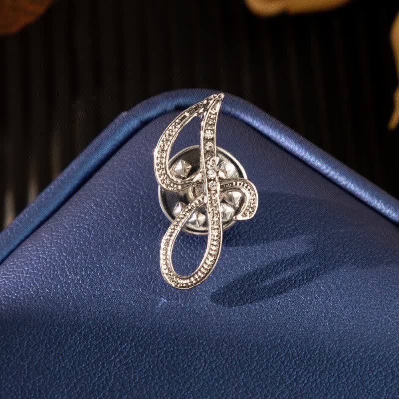 Initial Letter 26 Alphabet Silver Rhinestone Brooch - Image 11
