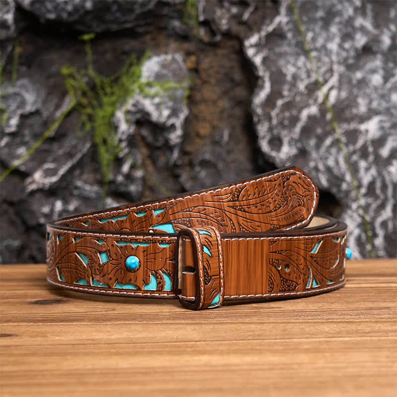 Initial Letter DIY Hidden Knife Buckle Turquoise Bull Pendant Bundle Set - Image 10