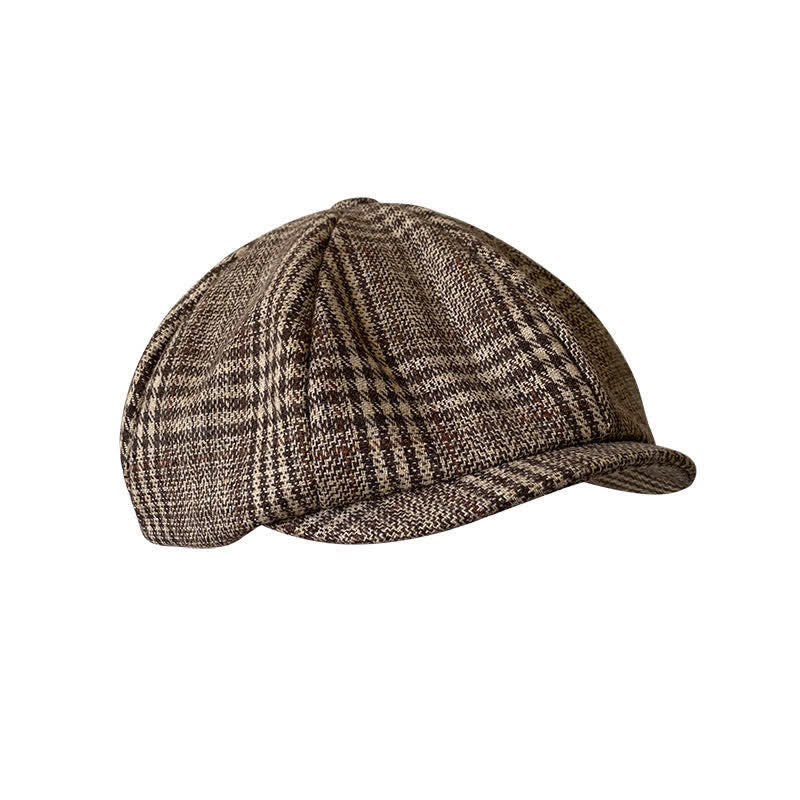 Ivy Gentlemen Plaid Octagonal Beret Cap - Image 6