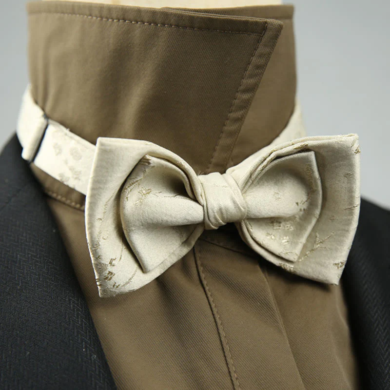 Jacquard Double Layer Pre-tied Adjustable Strap Bow Tie - Image 6