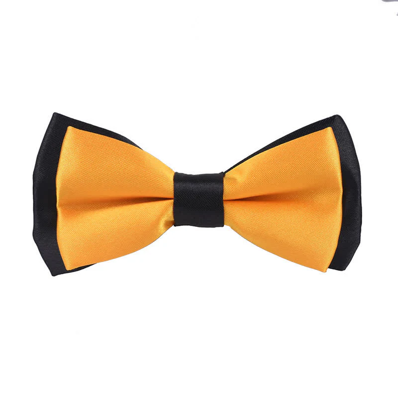 Kid's Classical Two Tone Double Layers Bow Tie - Image 11