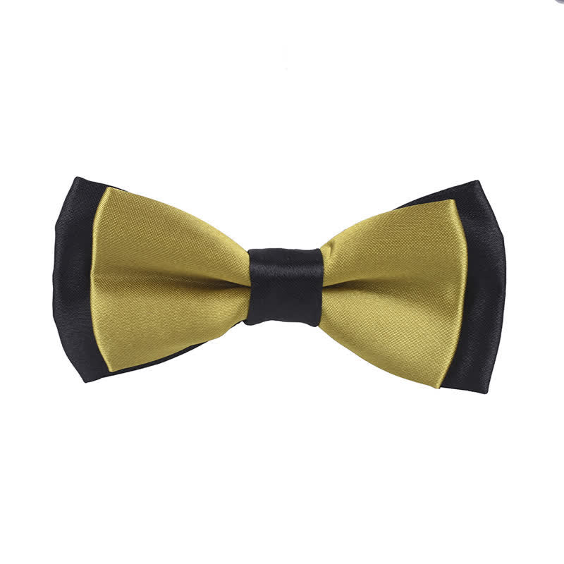 Kid's Classical Two Tone Double Layers Bow Tie - Image 13