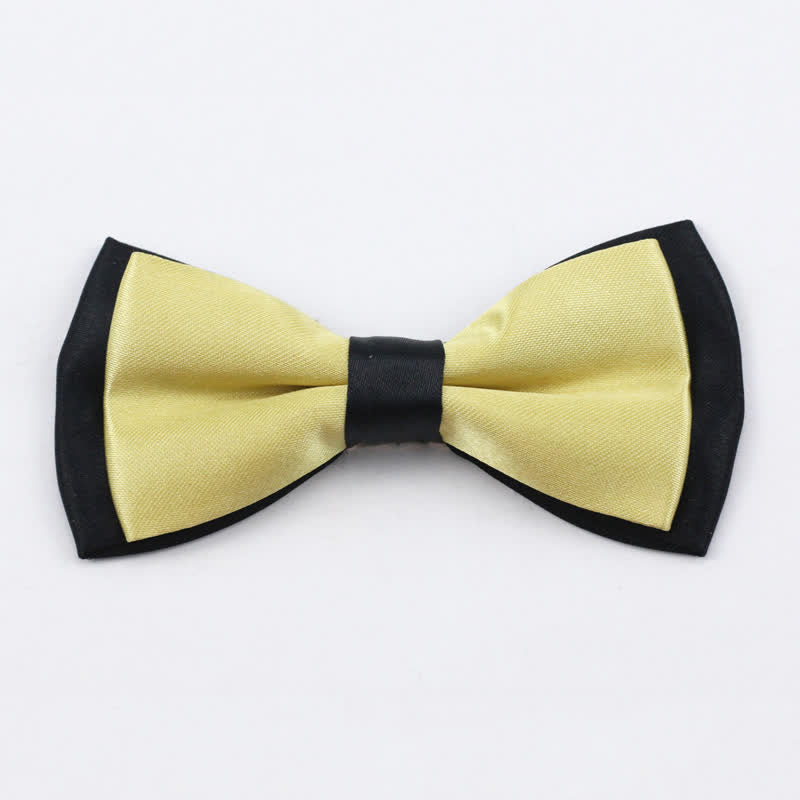 Kid's Classical Two Tone Double Layers Bow Tie - Image 14