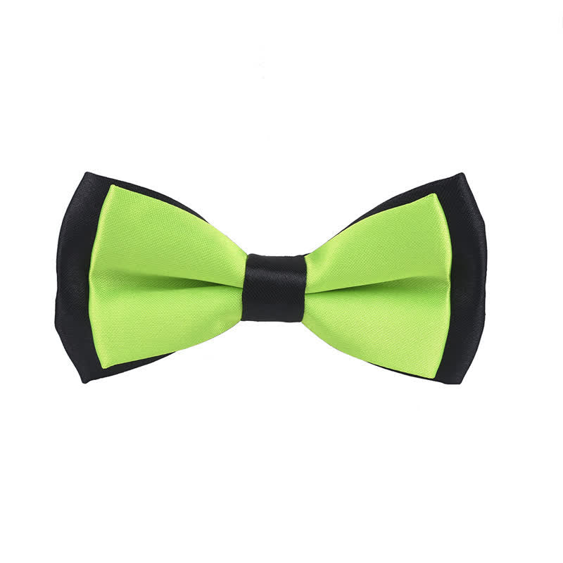 Kid's Classical Two Tone Double Layers Bow Tie - Image 15