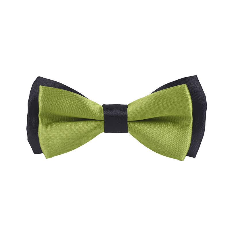 Kid's Classical Two Tone Double Layers Bow Tie - Image 16