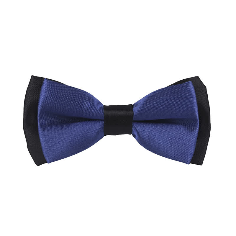 Kid's Classical Two Tone Double Layers Bow Tie - Image 19