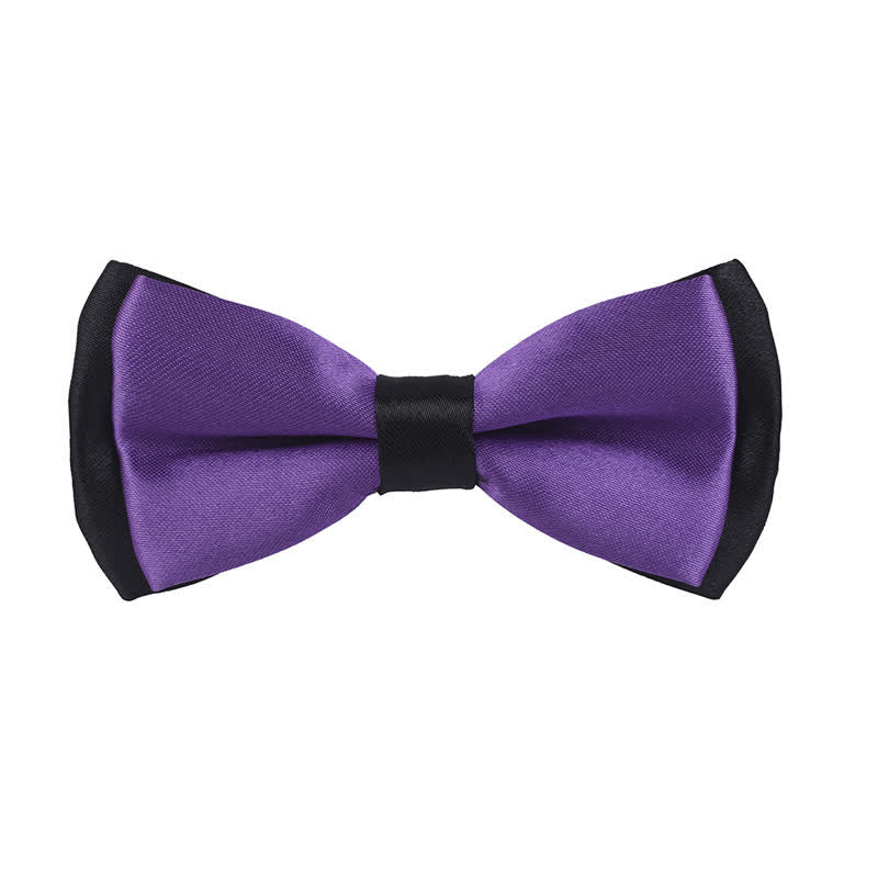 Kid's Classical Two Tone Double Layers Bow Tie - Image 20