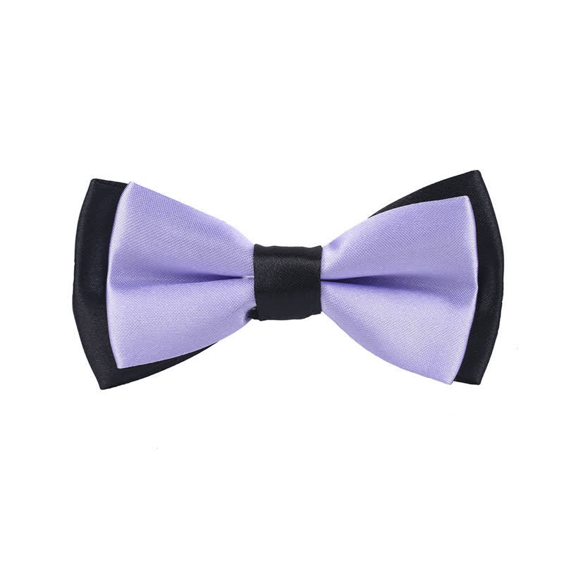 Kid's Classical Two Tone Double Layers Bow Tie - Image 22