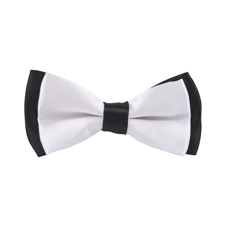 Kid's Classical Two Tone Double Layers Bow Tie - Image 23