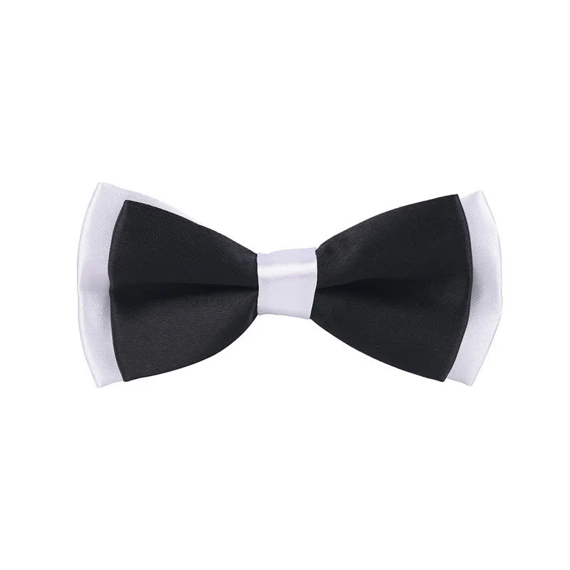 Kid's Classical Two Tone Double Layers Bow Tie - Image 26
