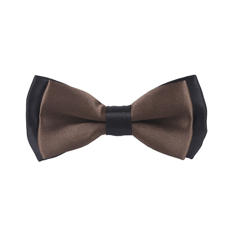 Kid's Classical Two Tone Double Layers Bow Tie - Image 27