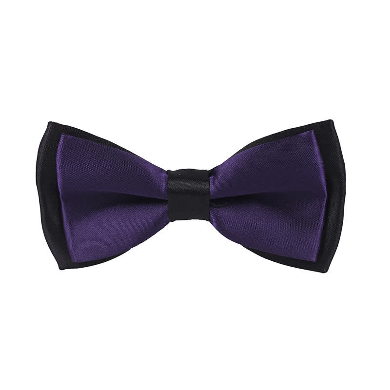 Kid's Classical Two Tone Double Layers Bow Tie - Image 29