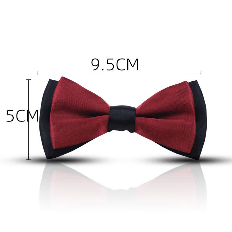Kid's Classical Two Tone Double Layers Bow Tie - Image 4
