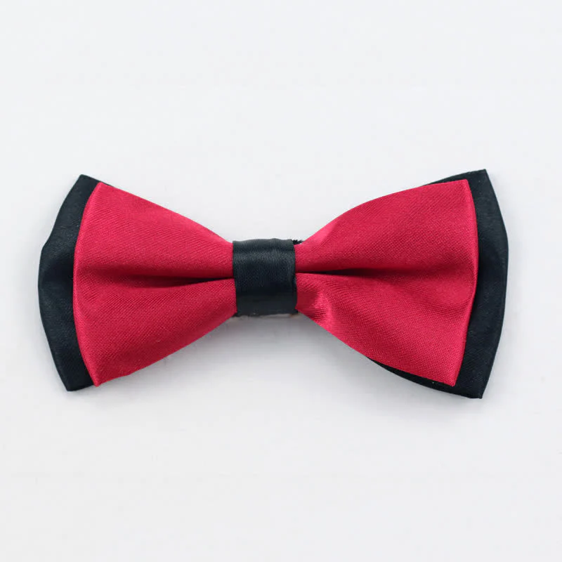 Kid's Classical Two Tone Double Layers Bow Tie - Image 6