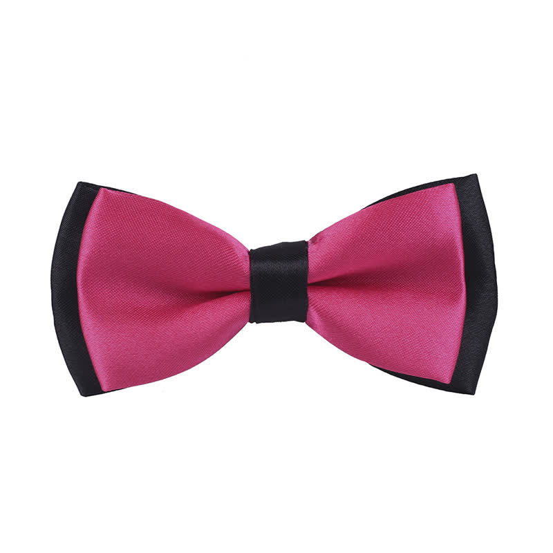 Kid's Classical Two Tone Double Layers Bow Tie - Image 7