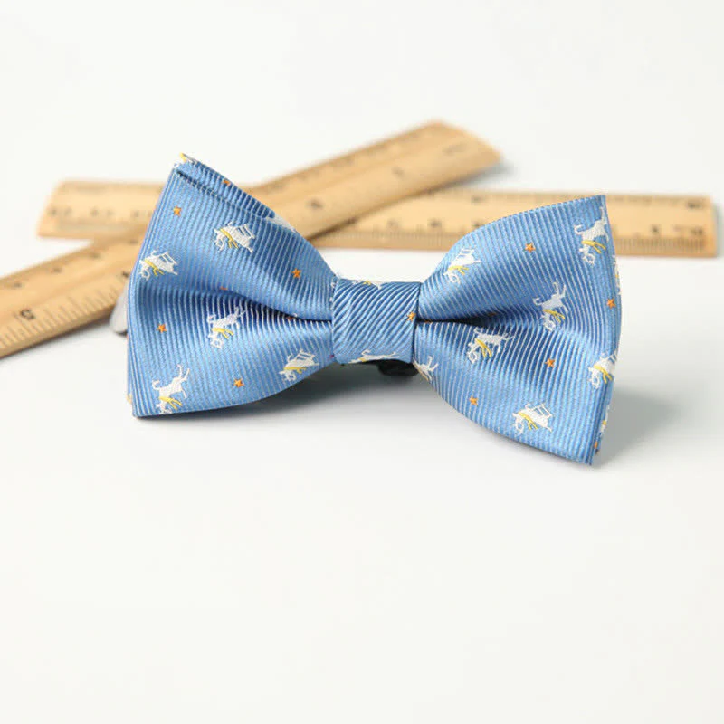 Kid's Cute Printed Double-Layered Stylish Fun Bow Tie - Image 20
