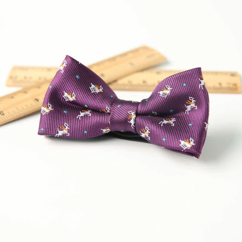 Kid's Cute Printed Double-Layered Stylish Fun Bow Tie - Image 24