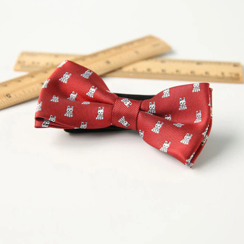 Kid's Cute Printed Double-Layered Stylish Fun Bow Tie - Image 26
