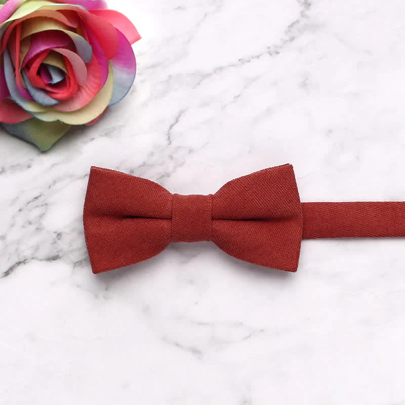 Kid's Simple Gentle Style Solid Color Bow Tie - Image 19