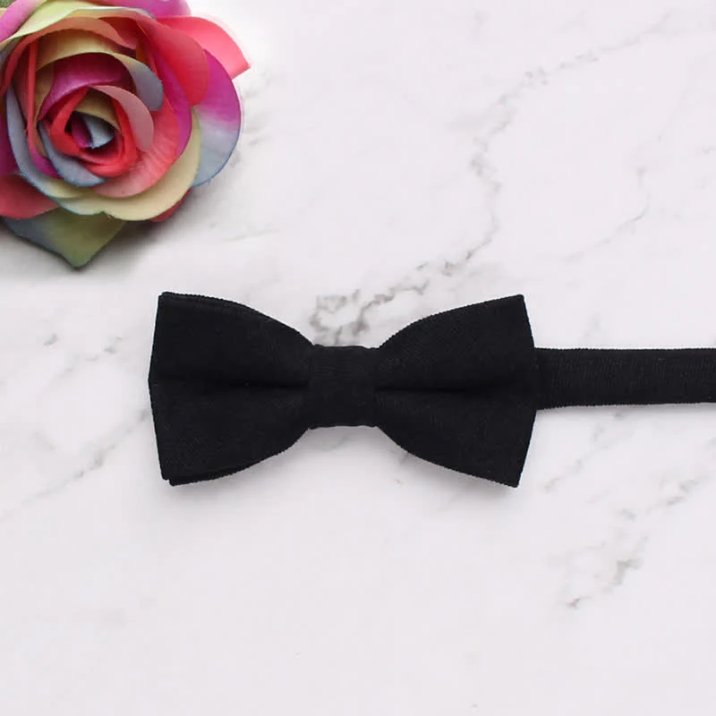 Kid's Simple Gentle Style Solid Color Bow Tie - Image 27
