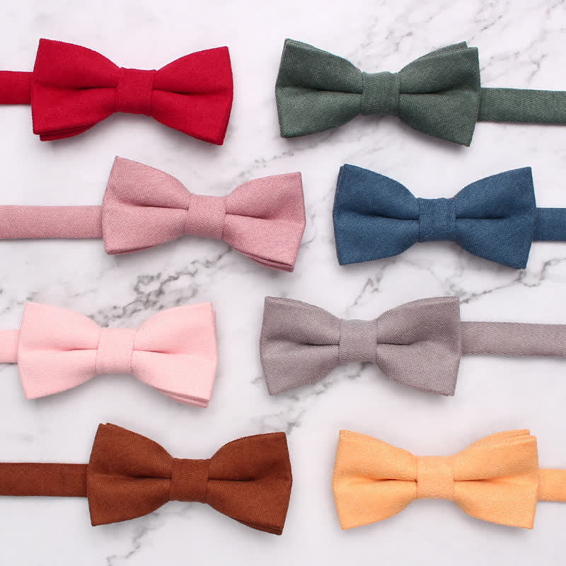 Kid's Simple Gentle Style Solid Color Bow Tie - Image 5