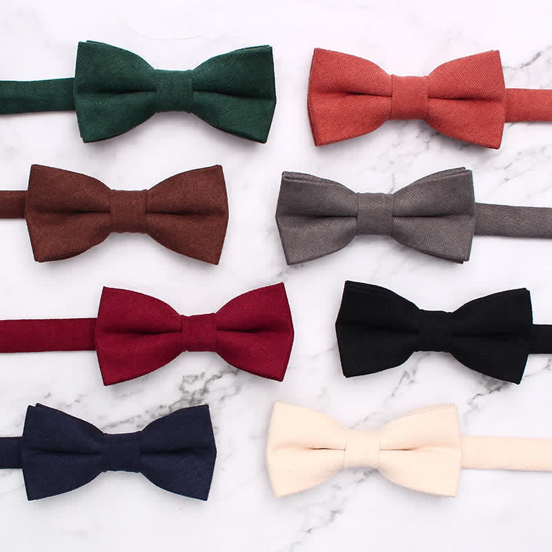 Kid's Simple Gentle Style Solid Color Bow Tie - Image 6