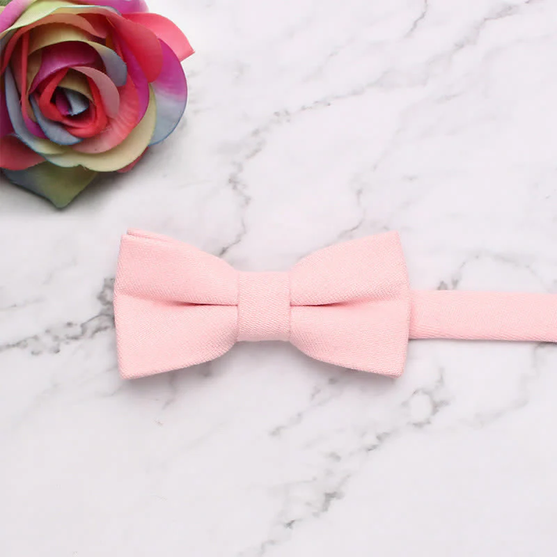 Kid's Simple Gentle Style Solid Color Bow Tie - Image 8