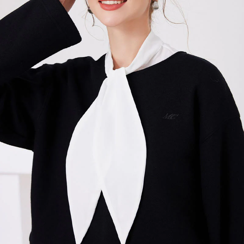 Large Bunny Fake Collar Detachable Half Shirt Blouse - Image 5