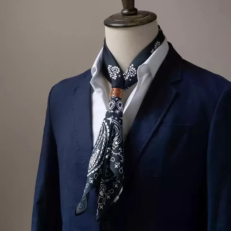 Large Elegant British Style Classical Paisley Printed Square Scarf - Image 20
