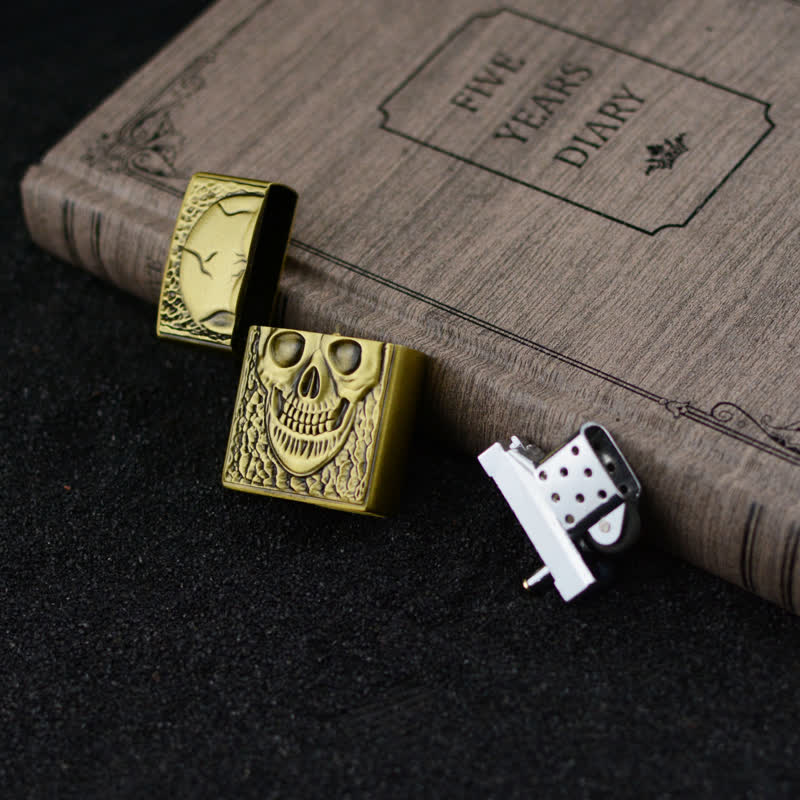 Large Skull Head Design Refillable Butane Lighter - Image 4