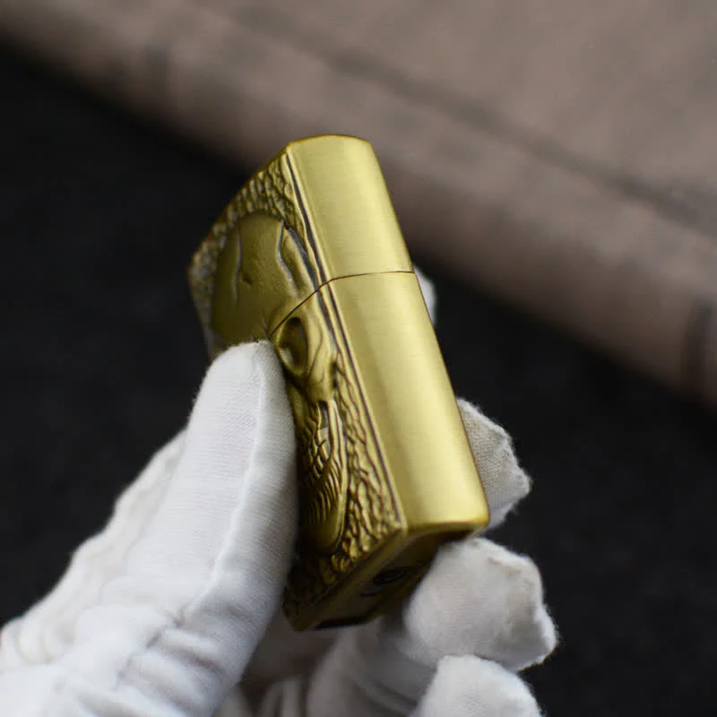 Large Skull Head Design Refillable Butane Lighter - Image 7
