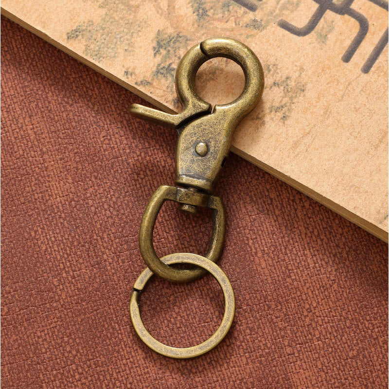 Leopard Print Letter & Cowboy Hat Pendant Keychain - Image 5