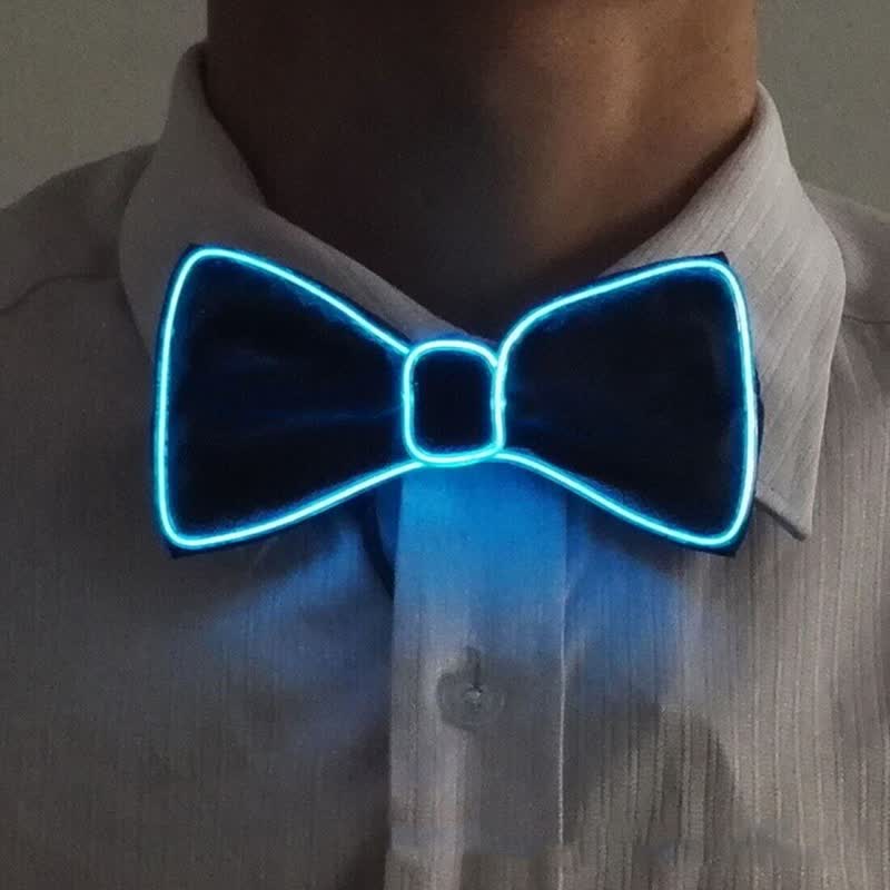 Light Up Blinking LED Glowing Bow Tie - Image 2