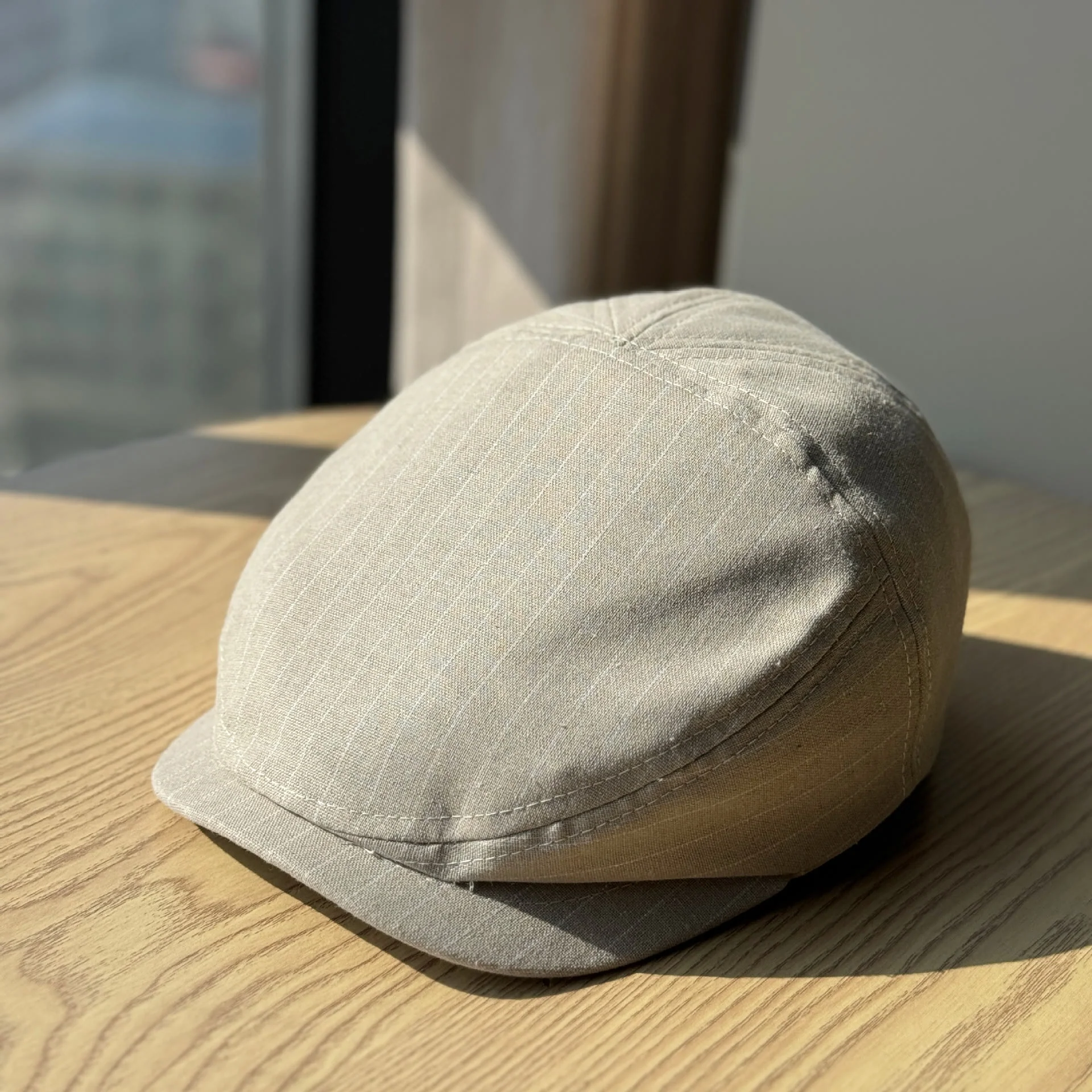 Lightweight Vintage Striped Breathable Beret Hat - Image 6