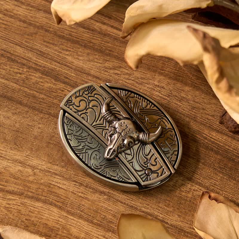 Longhorn Bull DIY Hidden Knife Belt Buckle Pendant Ring Bundle Set - Image 6