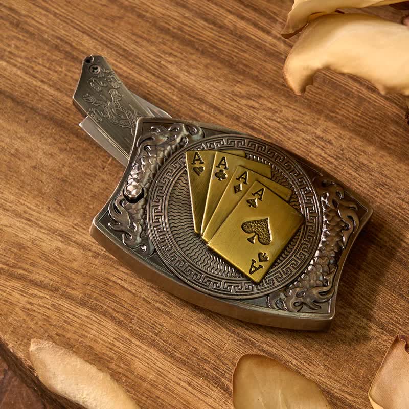 Lucky Poker DIY Hidden Knife Belt Buckle Lighter Buckle Lighter Bundle Set - Image 3