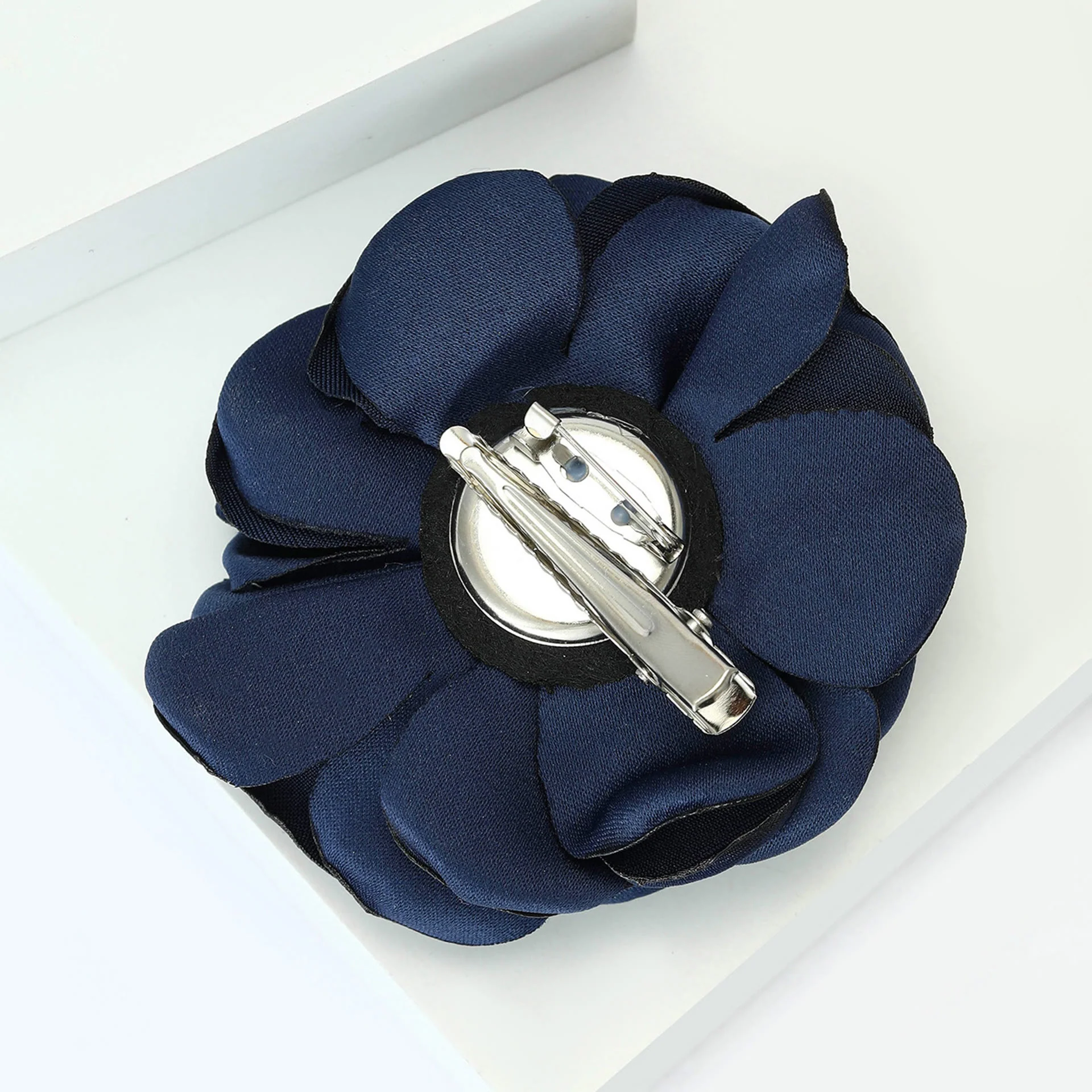 Lustrous Satin Elegant Rose Multi-color Brooch - Image 8