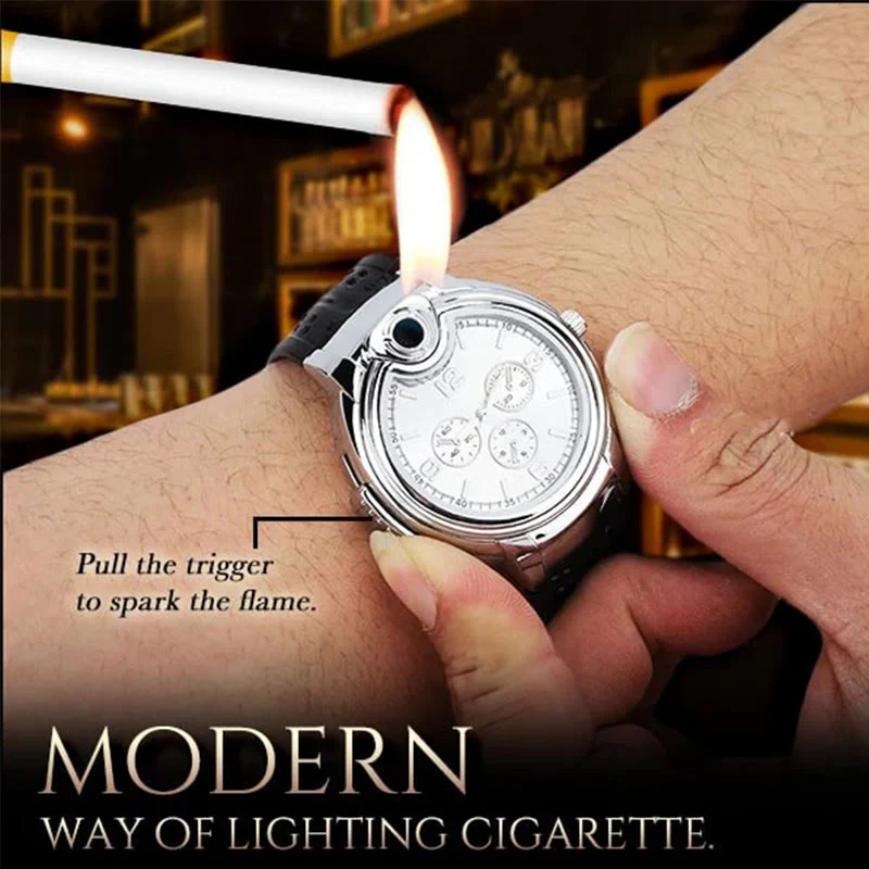 Luxurious Wrist Watch Refillable Butane Lighter - Image 3
