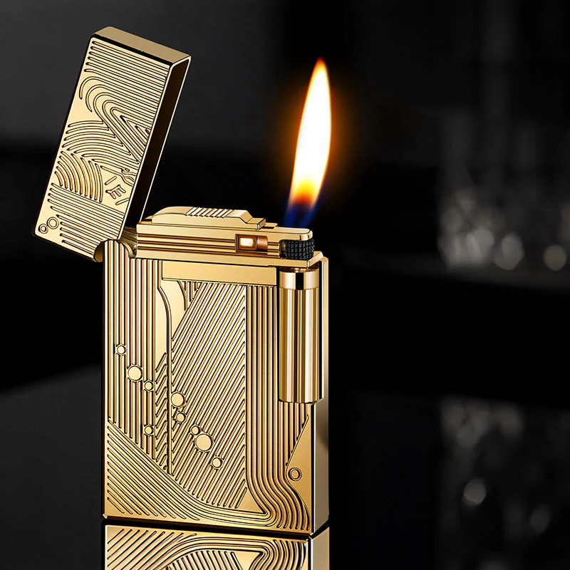 Luxury Line Carving Alloy Butane Lighter