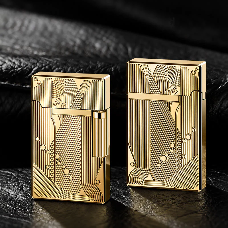 Luxury Line Carving Alloy Butane Lighter - Image 2