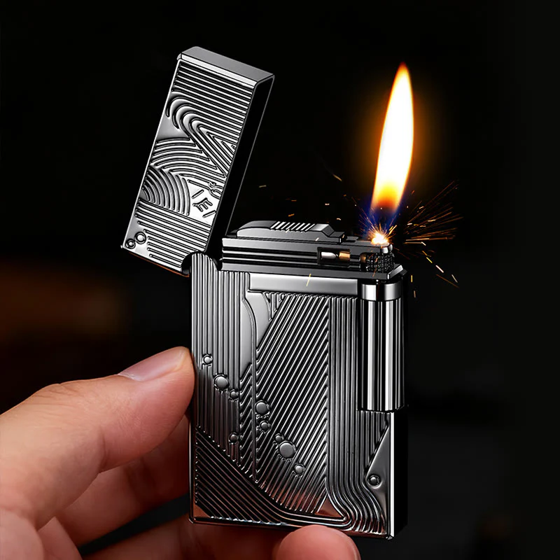 Luxury Line Carving Alloy Butane Lighter - Image 3