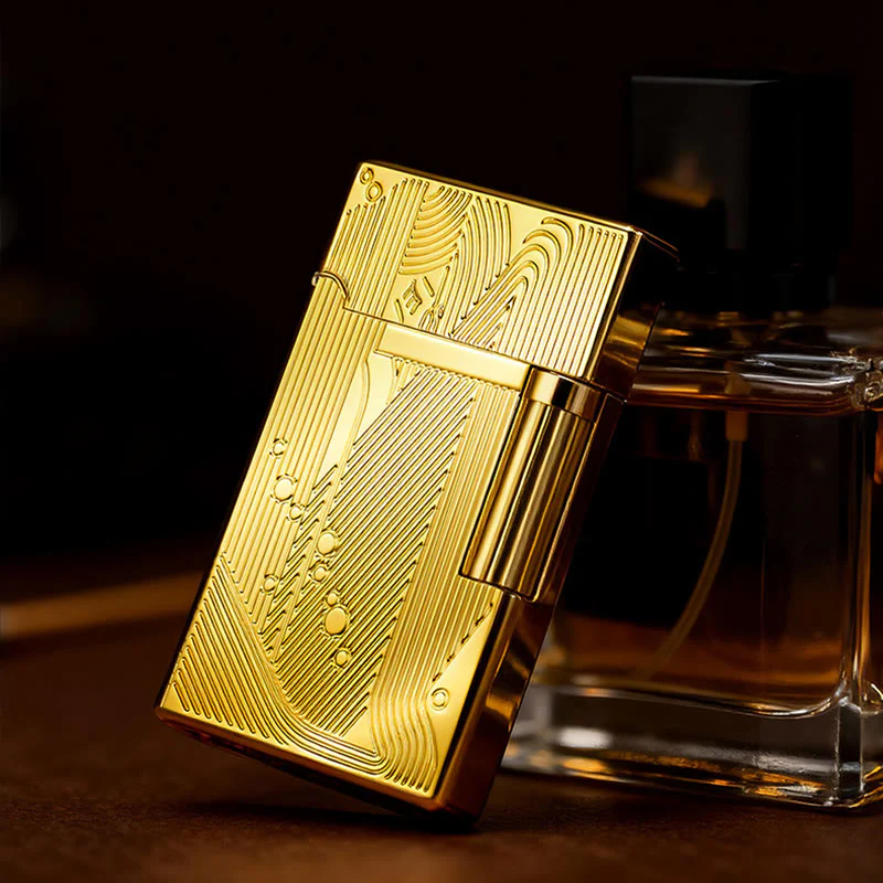 Luxury Line Carving Alloy Butane Lighter - Image 6