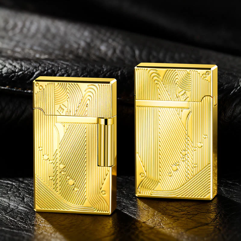 Luxury Line Carving Alloy Butane Lighter - Image 7