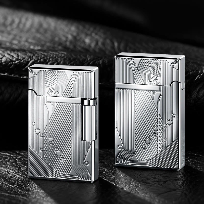 Luxury Line Carving Alloy Butane Lighter - Image 8