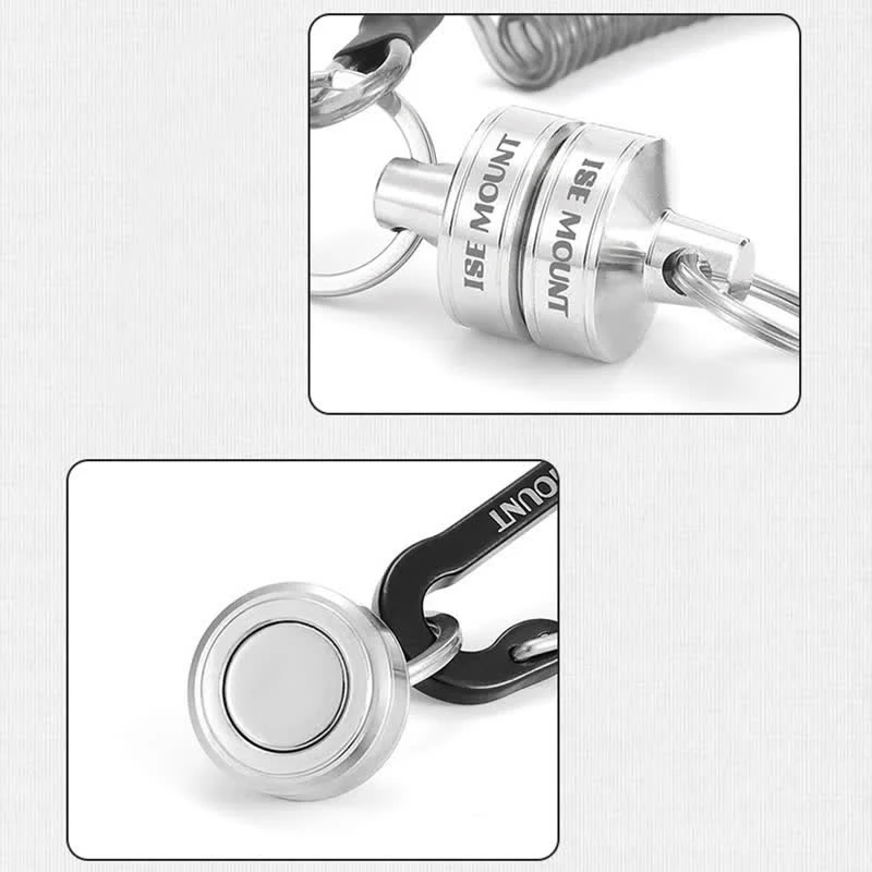 Magnetic Buckle Spring Rope Net Release Holder Keychain - Image 11