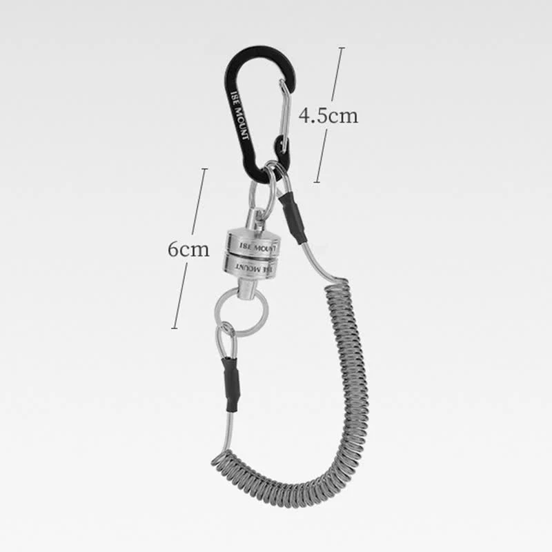 Magnetic Buckle Spring Rope Net Release Holder Keychain - Image 12
